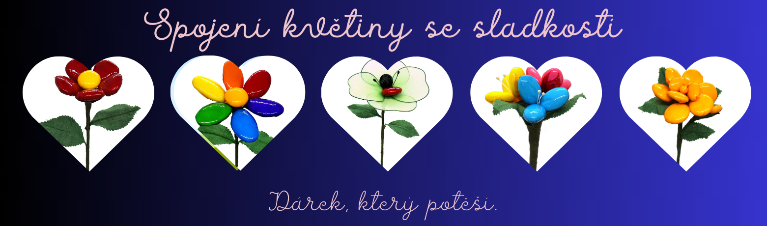 Spojení květiny se sladkostí